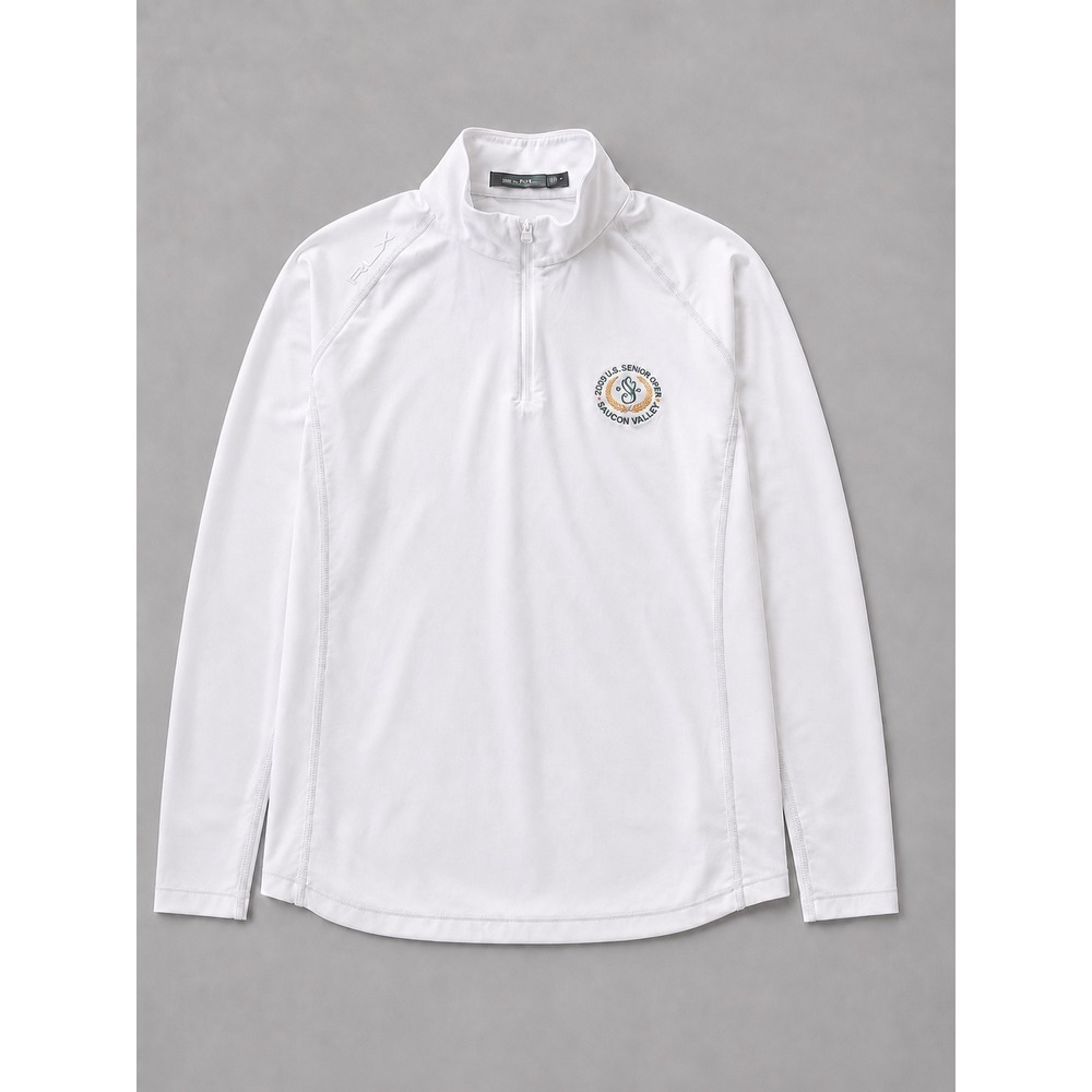 RLX Ralph Lauren White 1/4 Zip Pullover 2022 US Senior Open Saucon Valley Medium